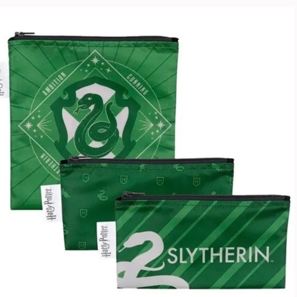 NEW Bumkins x Harry Potter Slytherin Snack Bag Set - Picture 2 of 4